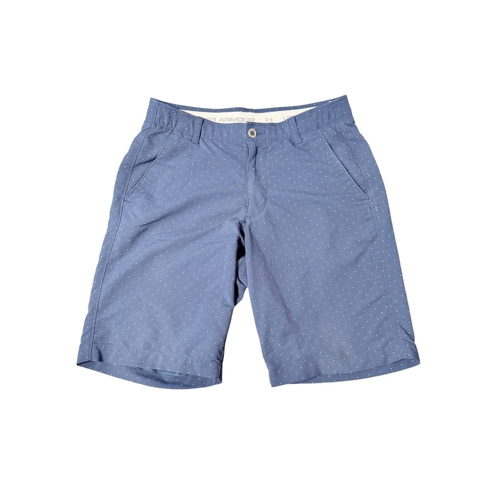 Under Armour Heat Gear Golf Shorts Mens M 32 Blue Dotted Stretch Pockets